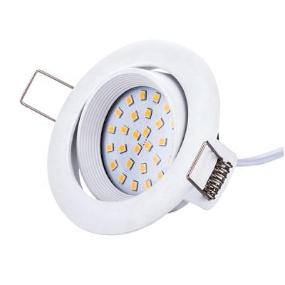 China Adjustable Lamp Modern White Round Living Room Led Downlight 3w Aluminum Die-Casting Recessed Down Light for sale