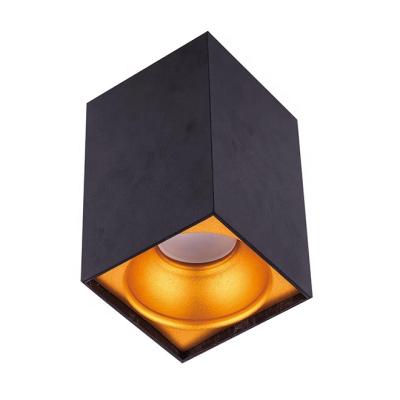 China Modern cheap modern car aluminum square fixtures gu10 bathroom ceiling light black for sale