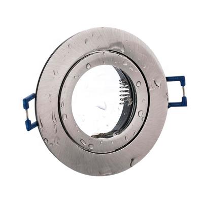 China Modern Round Aluminum Die Casting Recess Downlight IP44 Waterproof Glass Lighting Fixtures Recessed Down Light for sale