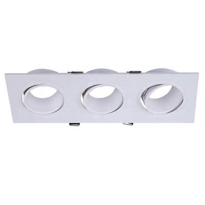 China Modern 3 White Spotlight Housing Recessed Led Downlight Lamp Decorative Parts Recessed Down Light for sale