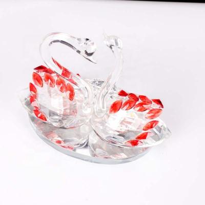 China 3D models, high quality animal gifts from Europe Ailuya exquisite swan crystal glass for Valentine's Day for sale