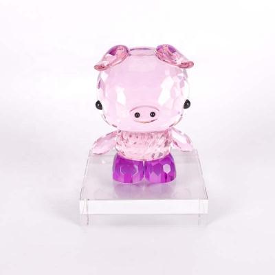 China 3D Models, China Ailuya High Quality Animal Gifts Exquisite Crystal Glass Pig Animals for sale