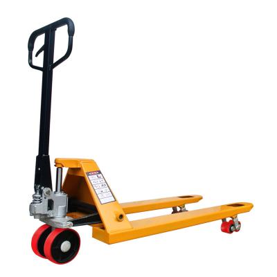 China Garment Shops Low Profile Hand Pallet Truck Machine 2.5tons High Lift Pallet Machine for sale