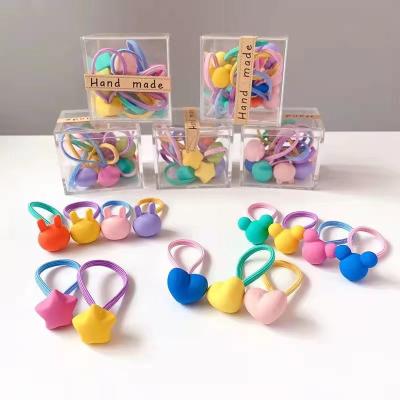 China High Flexibility High Stretch 10 Piece Set Baby Hair Band Candy Colored Head Rope For Kids for sale