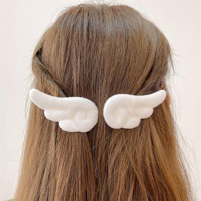 China Girl Hair Accessories Angel Wing Hair Clips Set Cute Girls Kids Accessories Cartoon Plush Pins Hair Clips Headwear Hairpin for sale