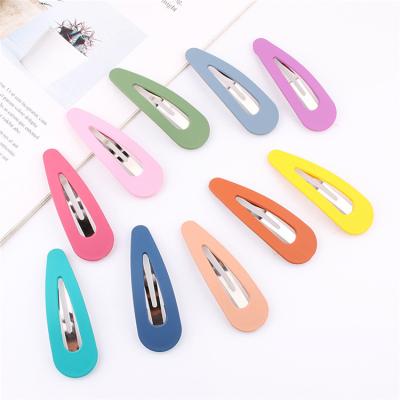 China Japan and korean type cross matte word color candy clip korean hair style korean hair style water drop hair clip matte word color girl heart for sale