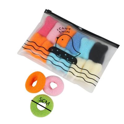 China Hair Tied Pastel Color Kids Girls Hair Scrunchy Towel Terry Cloth Scrunchie Set Hair Ties for sale