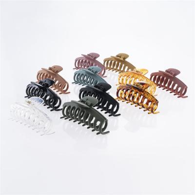 China Japan hair claw clip shark hair jaw acrylic matte clip and Korean style big jaw hair clip river spring set machine for sale