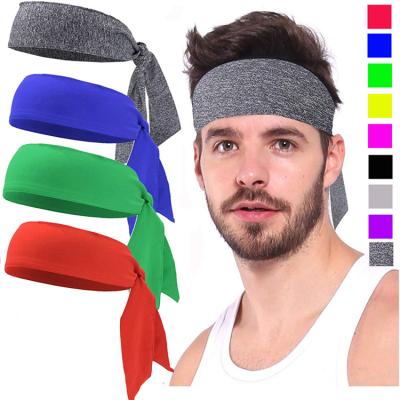 China Cool headband sports link tops logo elastic headtie headbands custom made comfortable cloth hair for men for sale