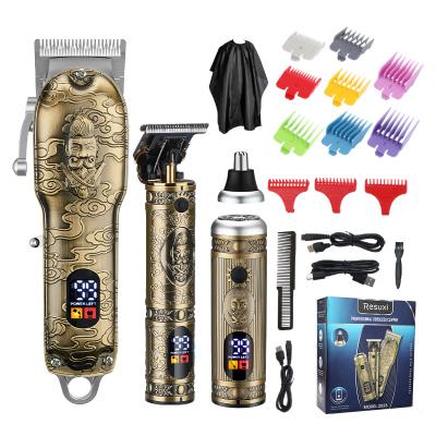 China 2022 Car Professional LCD Display Hair Trimmer Hair Trimmer Kit For Men And Family Rechargeable Electric Hair Barber for sale