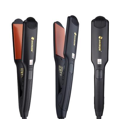 China Hotel High Efficiency OEM Private Label Ceramic Tourmaline Flat Iron Custom Flat Hair Straightener for sale