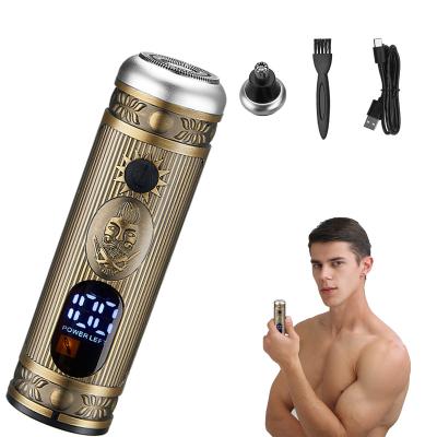 China Professional Car Electric Trimmer USB Rechargeable Stainless Steel 2 in 1 Ear and Nose Hair Trimmer Women for sale