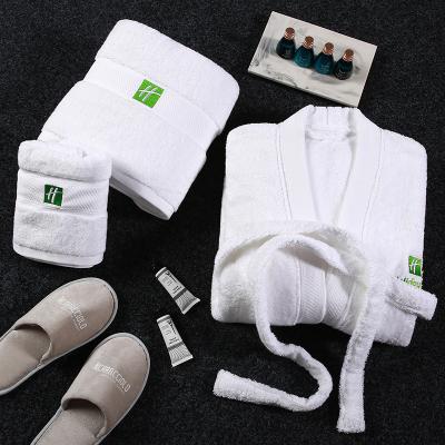 China OEM/SPA/Hotel/HOME Breathable Unisex Bathroom Robes Luxury White 100% Terry Cotton Bathrobe Hotel Canvas for sale