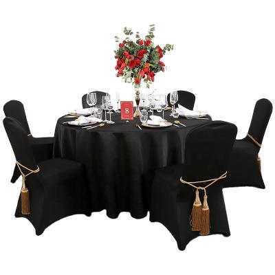 China Tablecloth Italy Black Circle Tablecloth Disposable Luxury Black For Wedding for sale