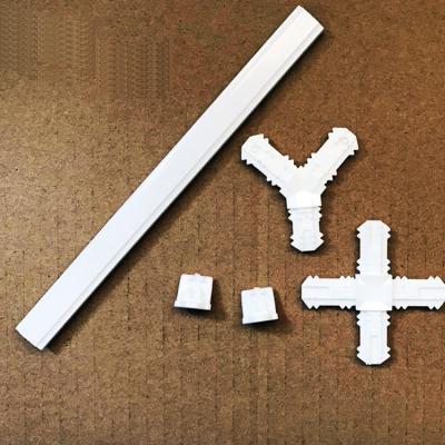 China Supply White Insulating Modern Stained Glass Manufacturer Decoration Plastic Connector for Georgian Bar Windows for sale