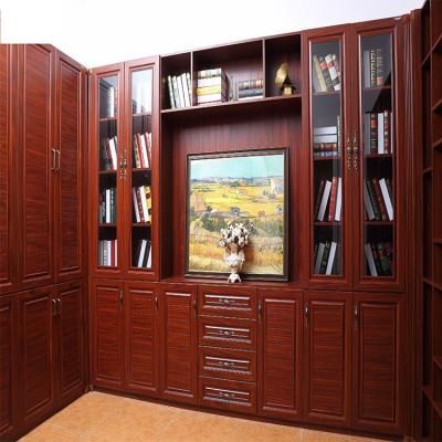 China Hot Selling High Quality Solid Wood Wooden Book Shelves for Hotel Home Office for sale