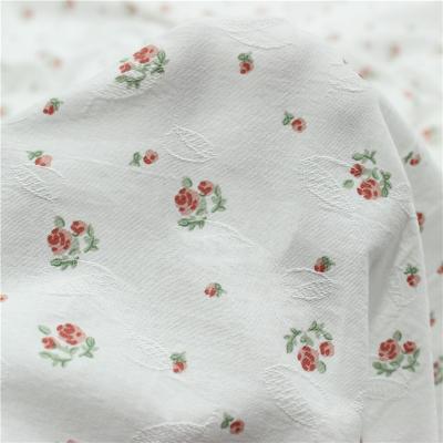 China Small Breathable Cotton Jacquard Floral Leaf Sewing Fabric, Making Tablecloth Spring and Autumn Shirt Skirt Bedding Cloth for sale