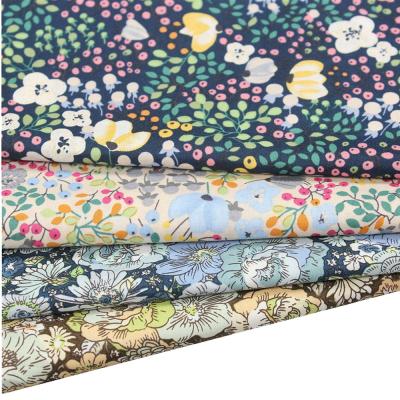 China 60s Cotton Poplin Shrink-Resistant Fabric Printed Floral Fabric Make Children's Clothing Dress Fabric Soft Decorate Home 150g/m for sale