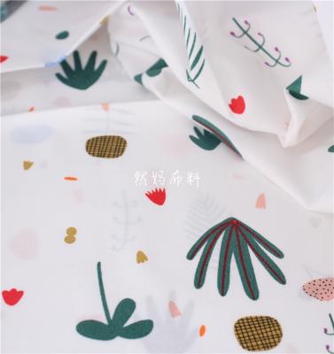 China Small Poplin Cotton Sheet Fabric DIY Shrink-resistant Home Furnishing Children's Wear Fabric Make Summer Dress Skirt Decoration 160g/m for sale