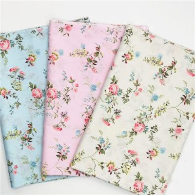 China Premier Sunny Rose Cotton Twill Sewing Fabric Breathable Making Bedding Pajamas Dress Lining Fabric for sale