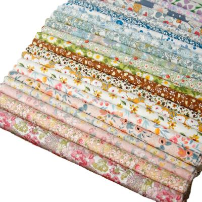 China Breathable Cotton Twill Cloth Pastoral Floral Children's Wear Fabric DIY Bedding Quilt Decoration Home for sale