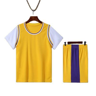 China Famous Team Logo Wholesales Tank Top Uniform Wear Training Kits Custom Made Basketball Breathable Full Set Breathable Popular For Men for sale