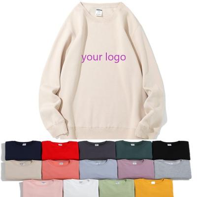 China Custom logo winter Anti-wrinkle Anti-wrinkle fleece streetwear pullover white crewneck sweatshirt for men for sale