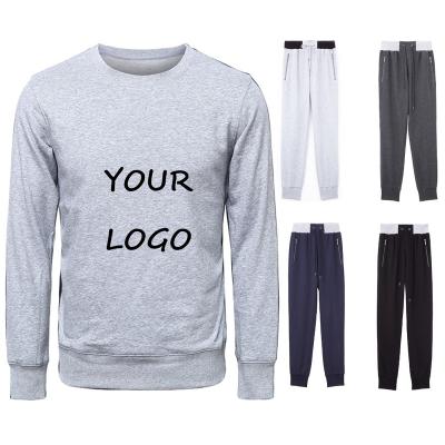 China High Quality Anti-Wrinkle Cotton Sweatshirt Crewneck Jogger Zipper Sweatshirt Suit For Men for sale