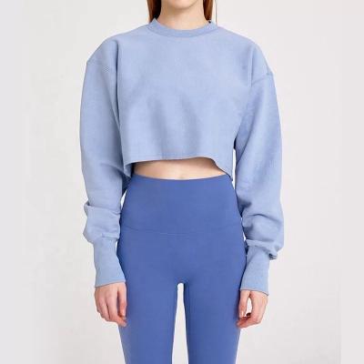 China 2022 Hot Sale Sexy QUICK DRY Crewneck Sweater Cropped Hoodies Sweatshirts For Women for sale