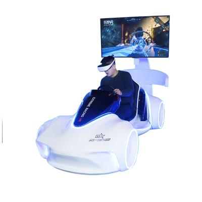 China Theme Park Multiplayers 9D Virtual Reality Racing Game Machine Racing Car Driving Simulator VR Racing Simulator for sale