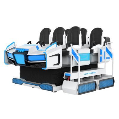 China Amusement Park Spaceship Design Virtual Reality 9d Vr Simulator Theaher 6 Seats Cinema Vr Game Machine for sale