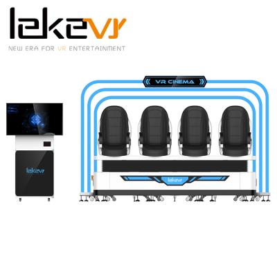 China LEKE Amusement Park Virtual Reality 9D Movies Cinema 9dvr 3D Glass 9D Cinema Simulator 4 Seats for sale