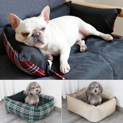 China British Style Design Design Pet Sofa Cat Dog Pet Bed Removable and Washable Warm Removable Cover Bed for sale