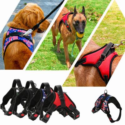 China Customized Explosion Proof Pet Collars Metal Knockdown Pet Chest Strap Tactical Nylon Ring Buckle Pet Collars for sale