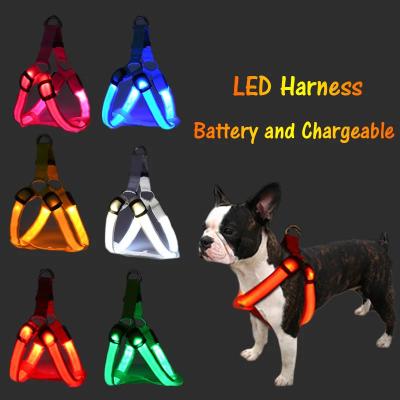 China Reflective Type Reflective Pet Chest Harness Pet Collars LED Vest Collars for sale