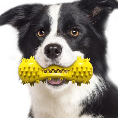 China Interactive Dumbbell Viable Clean Bar Molar Tooth Dog Toy Express Chew Dog Toys for sale