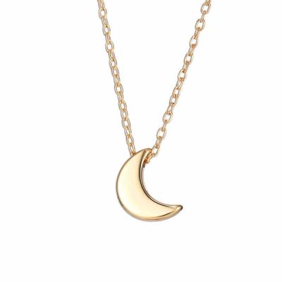 China Environmentally Friendly Fashion Necklace Moon Clavicle Chain Necklace And Crescent Pendant For Short Necklace Wholesale for sale