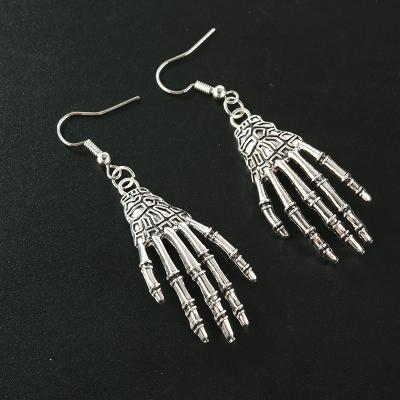 China 2021 New Fashion Palm Eye Earring Spider Common Halloween Skull Earrings Holiday Environmental Friendly for sale