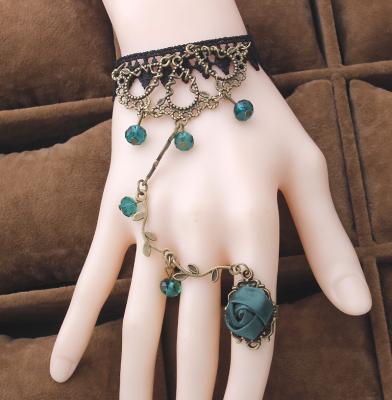 China FASHIONABLE Jewelry Bracelet Women Crystal Charm Bracelet Vintage Flower Vine Spirit Temperament Lace for sale