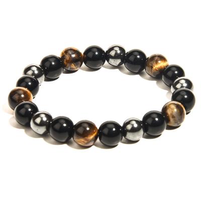 China New Tiger Eye Stone Beaded Bracelet 10mm Jewelry Bangle High Quality Environmentally Friendly Bracelet Men's Jewelry for sale