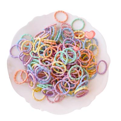 China Wholesale Lady 100pcs/box Girl Women One Head Elastic Band Baby Rope Hairpin Circle Thumb Hairpin Hair Accessories Cute Girls Hairpins for sale