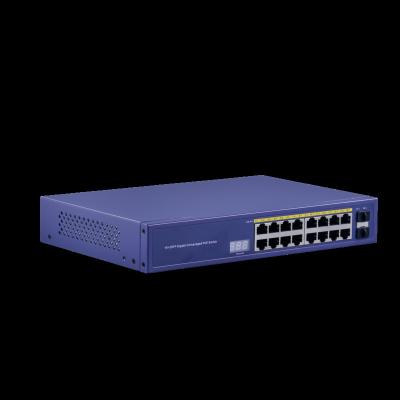 China POE Network Switch 16 Port 10/100Mbps POE +2-Port SFP Uplink For CCTV IP Camera for sale