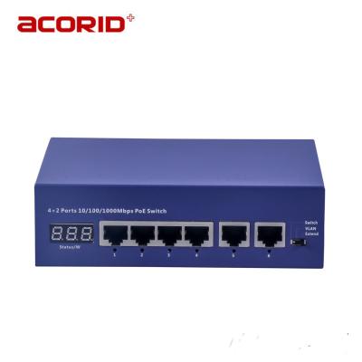 China POE 6 Ports 10/100/1000Mbps PoE Unmanaged Network Switch for sale