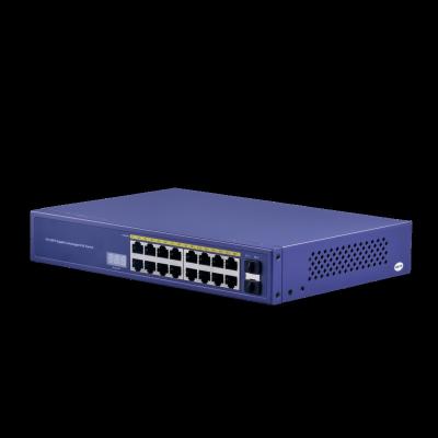 China POE ACORID Full Gigabit With SFP Uplink 150W 18 Inch 10/100/1000Mbps PoE Switch For IP Camera for sale