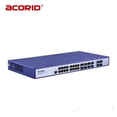 China LACP Promoted Full Gigabit Fiber Optic Uplink 28 L2 Controlled Port Ethernet Switch For CCTV for sale