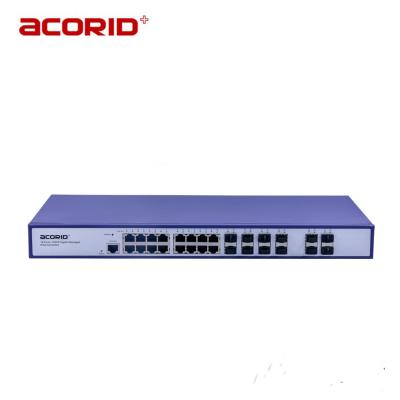 China LACP Full Sales Gigabit Uplink 28 Fiber Optic Port Layer 2 Ethernet Managed Switch For CCTV for sale