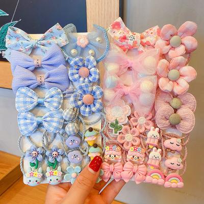 China Princess Headband Free Headdress Set of 20 Pieces Cartoon Hair Accessories Children Korean Animal Bowknot Soft Hair Mesh Cloth Leather for sale