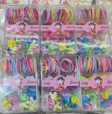 China Baby's Chirp Thumb Ring Harmless Elastic Hair Clip Girls Elastic Band Children Hair Accessories Little Bit Colorful Girl Hair Clips for sale