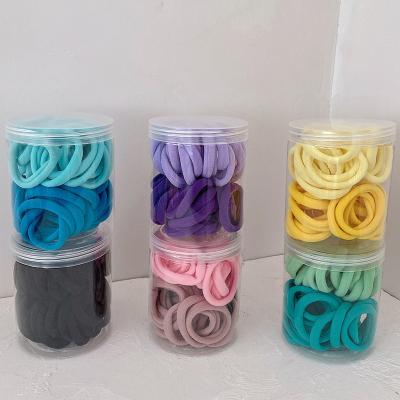 China Cover Beauty Candy Colored Thick Leather Hair Clip Small Elastic Hairband Hair Band Hair Accessories Winter Rope Binding Female Rainbow Towel for sale