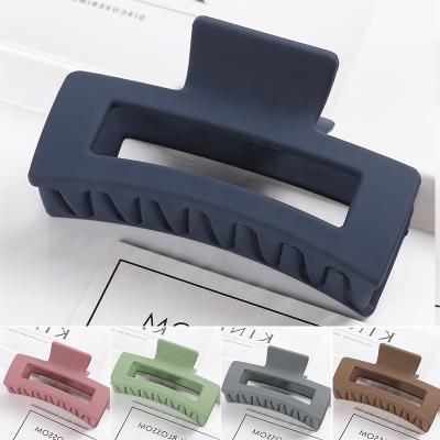 China Hair Accessories Korean Style Ins Frosted Rectangular Hot Single Back Head Ponytail Clip Hair Accessories Rectangular Single Back Head Clip Amazon Top Headgear for sale